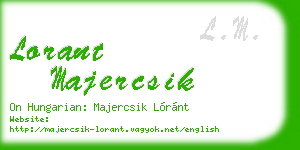 lorant majercsik business card