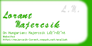 lorant majercsik business card